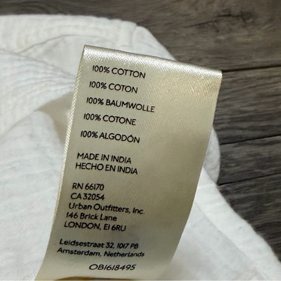 We The Free People Double Cloth Yucca Peasant Top Blouse White Sz S - Picture 7 of 8